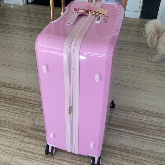 Stoney Clover Lane x Target 29” large pink spinner suitcase BNWT - Picture 8 of 10